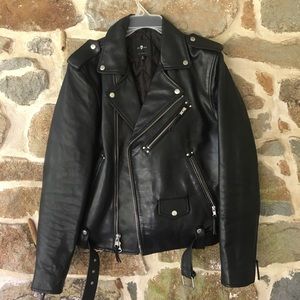 7forallmankind Men’s Leather Moto Jacket
